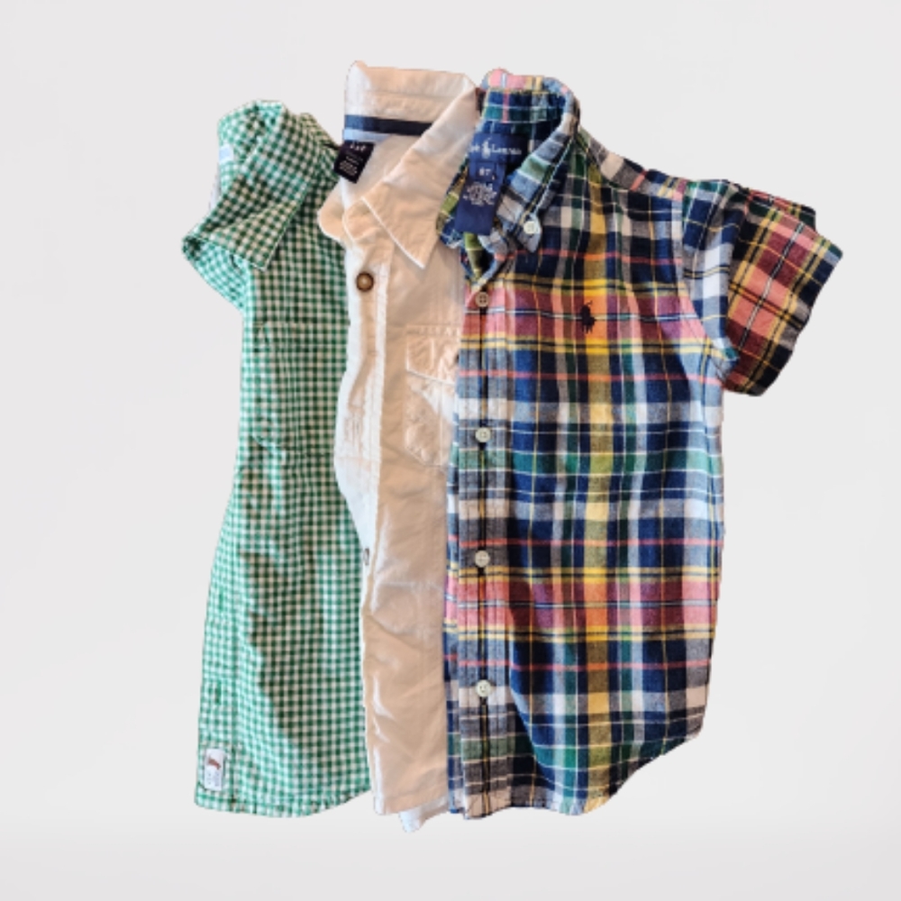 Boys 3t preppy button tshirt bundle